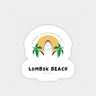 Summer vacation paradise Lombok beach tshirt Sticker